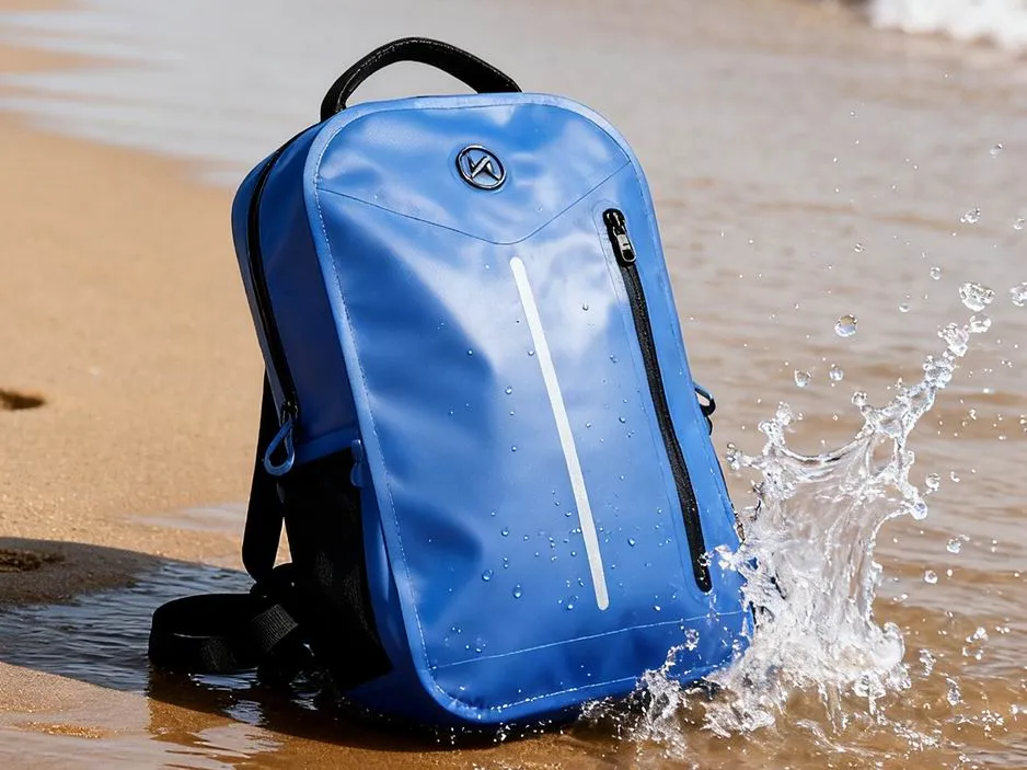 dry bag gear storage - hiking waterproof backpack on mountain trail