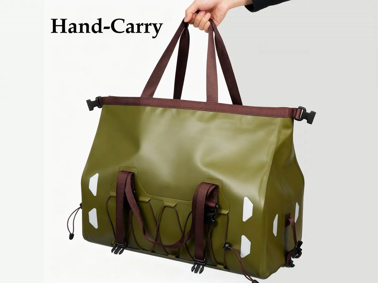 small batch dry bags in use