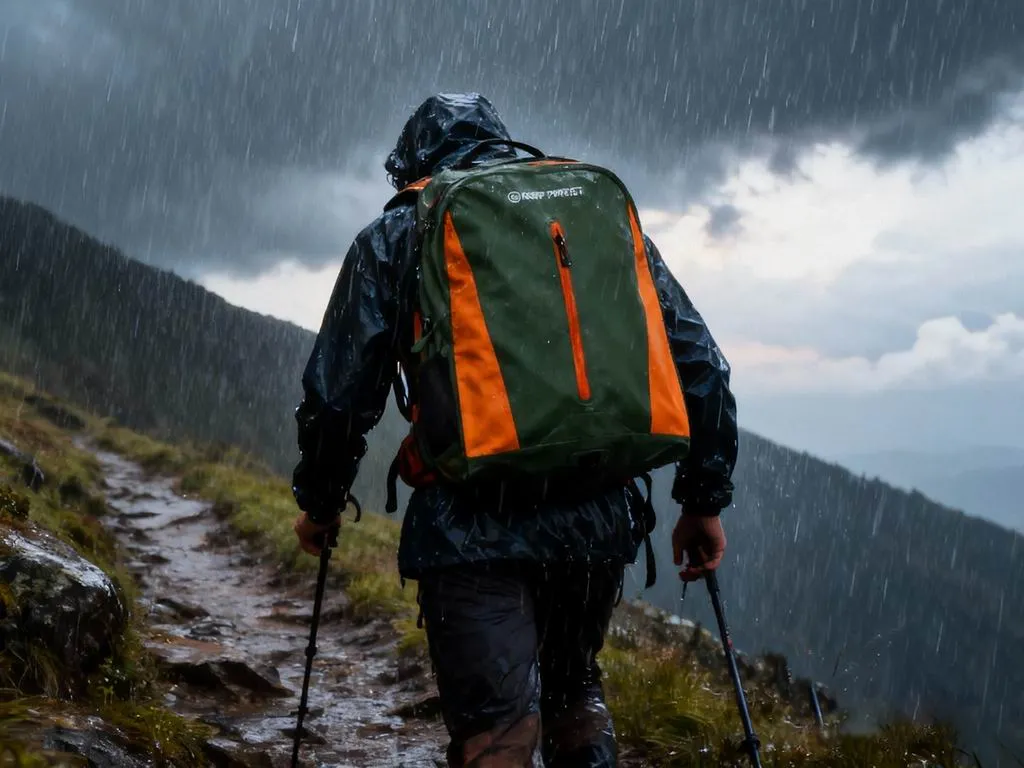 dry bag vs backpack - waterproof backpack with roll-top closure in outdoor setting